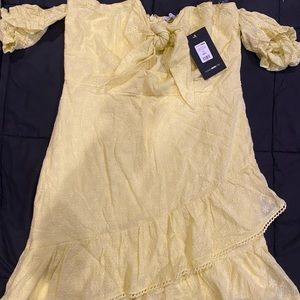 Yellow fashion nova dress